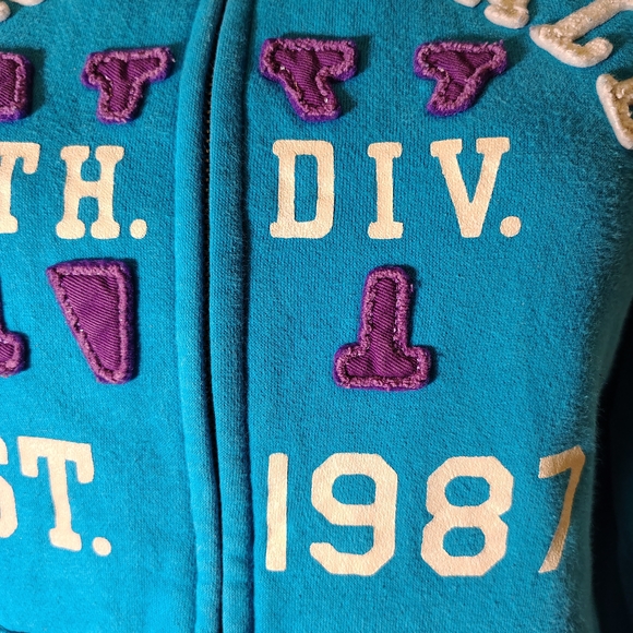 Y2K Skater Zip Up Aeropostale Juniors Girl Hoodie Sz LG/T307 - Picture 2 of 6